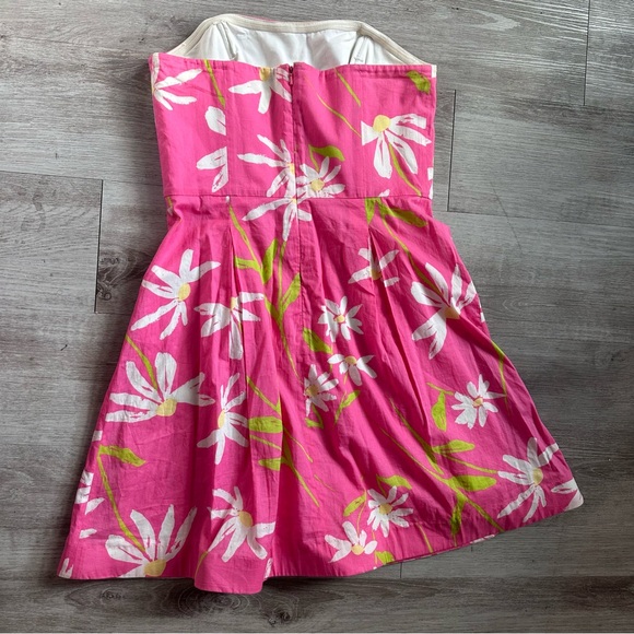 Lilly Pulitzer Pink Floral Strapless Dress - Picture 2 of 7